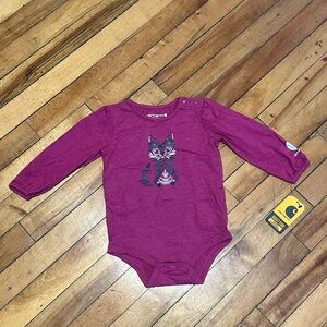 Carhartt Long Sleeve 18 months One Piece with Cat Design